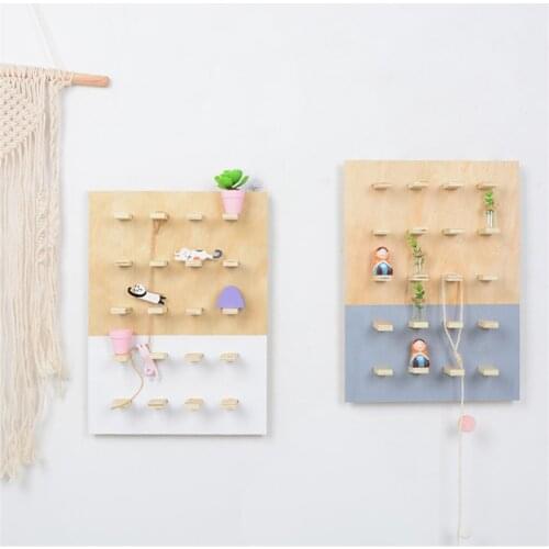 Nordic Style Wooden Wall Shelf Living Room Decoration Wall Decor Storage Shelves Home Organizer