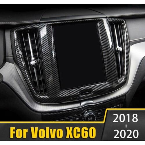 For Volvo XC60 2018 2019 2020 Car Central Console Navigation Screen Frame Decoration Sticker Trim Interior accessories