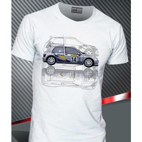 T-Shirt renoult Clio Williams Maxi Kit Car Team Diac France Men T Shirt 2019 Summer Cotton Men Fashion Leisure T Shirt Logo