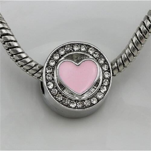 Crystal Bead Charm heart-shaped Accessories beads fit pandora Bracelets & Bangles DIY Jewelry