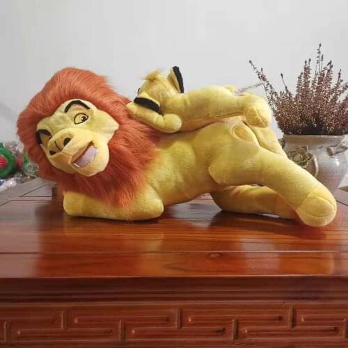 Disney Cartoon The Lion King Simba Father and Son Plush Toy Kawaii Animal Lion Soft Stuffed Doll Kids Gift 45cm