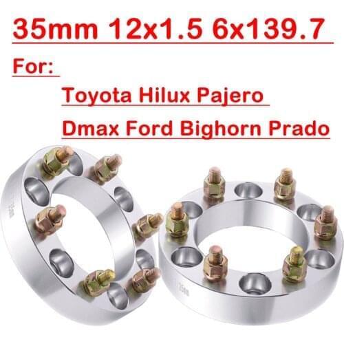 For Toyota Landcruiser Patrol Hilux 4WD Adapters 35MM 6 Lugs Wheel Spacer 6x139.7 M12x1.5