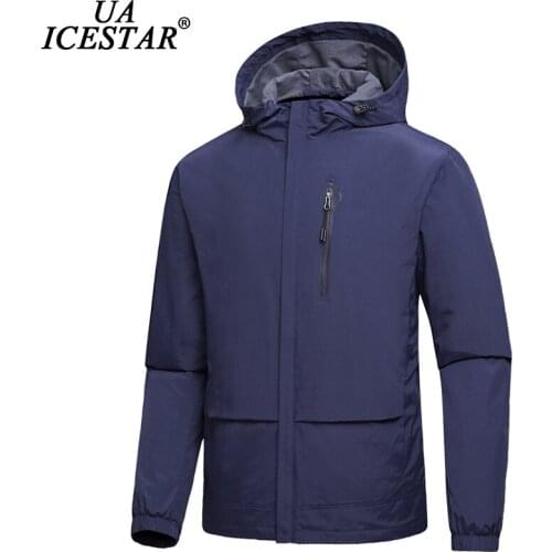 UAICESTAR 2021 Spring New Hooded Jacket Men Coat Zipper Windproof Waterproof Coats Men Brand Autumn Casual Movement Mens Jacket