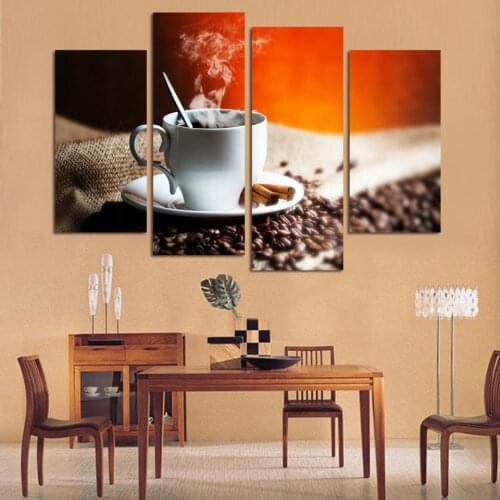 2017 Wall Pictures For Living Room Fallout Hot Sell 4 Piece Coffee Art Painting Home Decorative Picture Paint On Canvas Prints