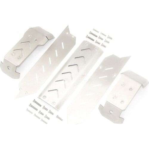 1 Set Stainless Steel Bottom Shield For TRAXXAS 1/10 MAXX MONSTER TRUCK-89076-4 RC Car Part