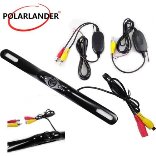New! Car Alarm Parking Sensors Wireless Black Metal DVR Rear View Camera With 2 Lights For Cars Parktronic