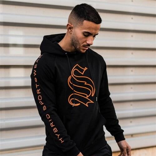 Autumn/Winter New Casual Men Hoodies Bodybuilding Sweatshirt Gyms Fitness Cotton Hooded Outerwear Male Sportswear Tops Clothes