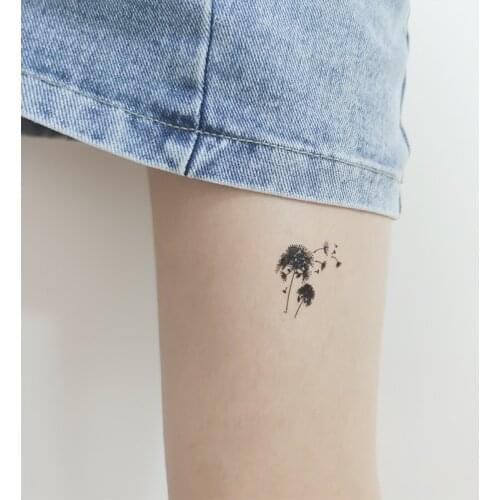 Dandelion Flower Small Element Temporary Tattoo Sticker Waterproof Women Men Adults Fake Tatto Body Art 10.5X6cm Kids Tatoo