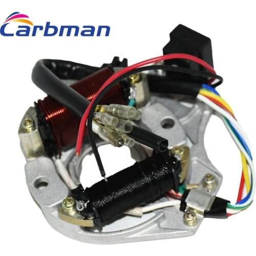 Carbman Magneto Stator Plate For 50cc 70cc 110cc 125cc Chinese Dirt Bike ATV Go Kart 2 coil
