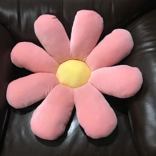 60cm Plush Daisy Pillow Stuffed Soft Daisy Flower Throw Pillow Cushion Home Decoration Bed Sofa Plush Pillow Gift For GF