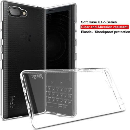 Imak Transparent TPU Case For BlackBerry Key2 Soft Silicone Case For BlackBerry KeyTwo Cover 1.3mm Thickness