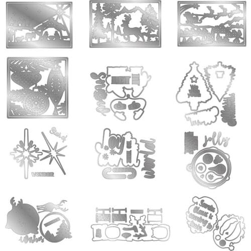 Christmas Reindeer Nativity Scene Metal Cutting Dies for Scrapbooking Craft Die Cut Card Making Embossing Stencil