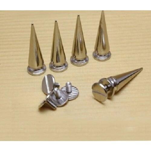 Silver screwed Spikes 10mm x29mm ( 3/8 inch x 1 1/4 inch ) 100Pieces