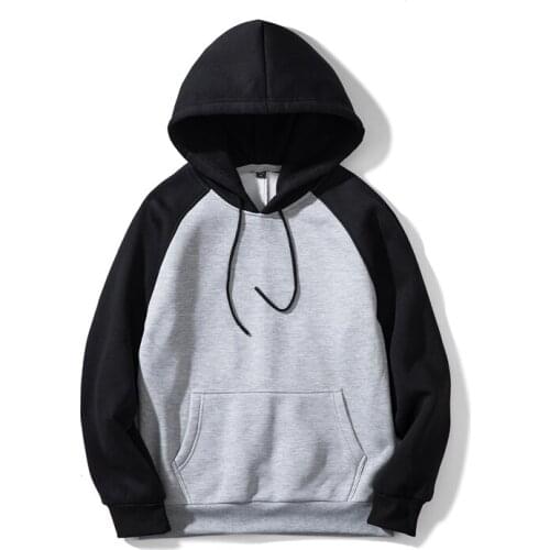 Covrlge 2019 Brand Streetwear Patchwork Hoodie Men Hip Hop Hooded Solid Slim Fit Casual Hoody Mens Hoodies Sweatshirts MWW131