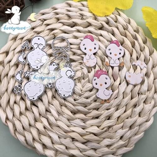 Bunnymoon Cute chicken Metal Cutting Dies Stencils for DIY Scrapbooking/photo Album stamps Decorative Embossing DIY Paper Card