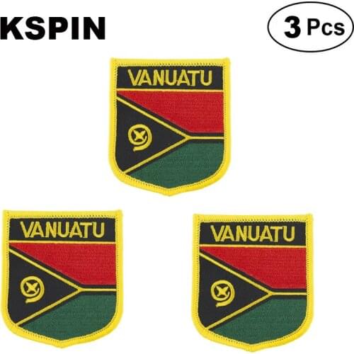 Vanuatu Shiled Shape flag patches national flag patches for Cothing DIY Decoration