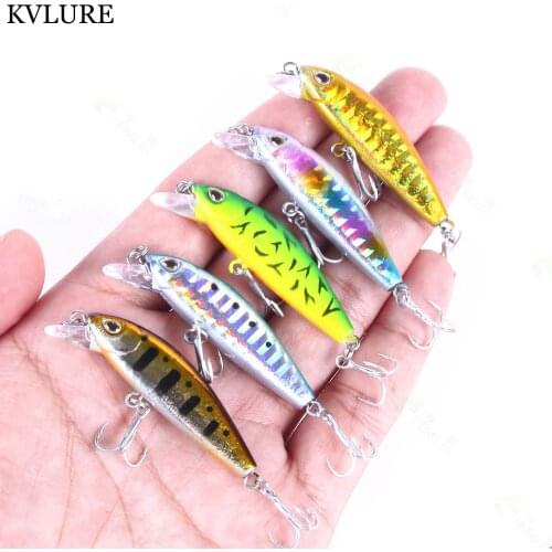 1Pcs Minnow Fishing Lures Hard Bait 5.5cm-6.6g Jig wobbler Bass Pike Lure Plastic Artificial Baits for Fishing Tackle Crankbait