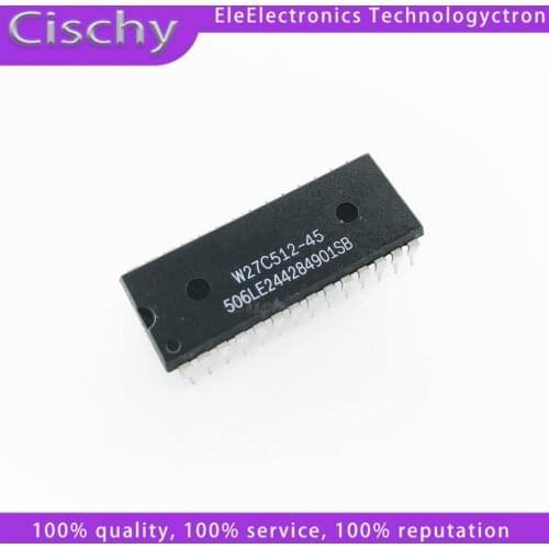 5pcs/lot W27C512-45 W27C512-45Z W27E512-12 27C512 DIP-28 In Stock