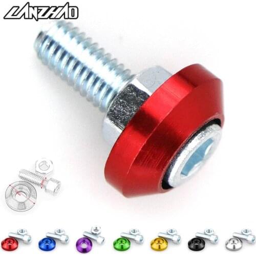 7 Colors Car Motorcycle License Plate Frame Mounting Screws Bolts Nuts Fasteners 6mm for Suzuki Triumph Ducati Benelli Honda BMW