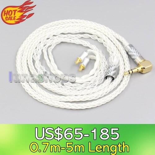LN006781 4.4mm 2.5mm 99% Pure Silver 8 Core Earphone Cable For Audio Technica ath-ls400 ls300 ls200 ls70 ls50 e40 e50 e70 312A