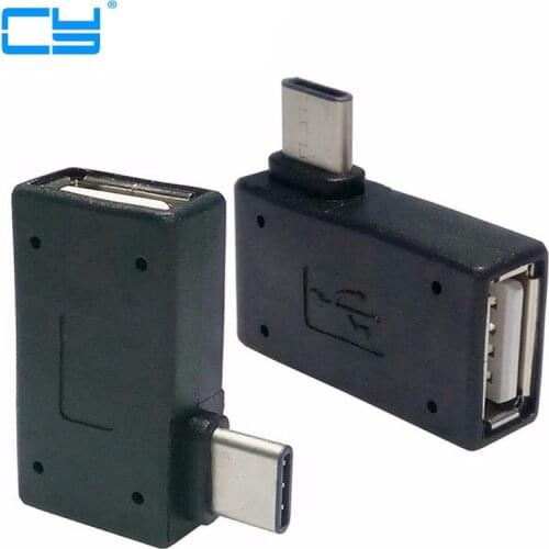 USB type c usb 3.1 to USB 2.0 Female USB-C Type-C OTG Adapter Right & left Angled 90 Degree For Keyboard Mouse USB Flash Drive