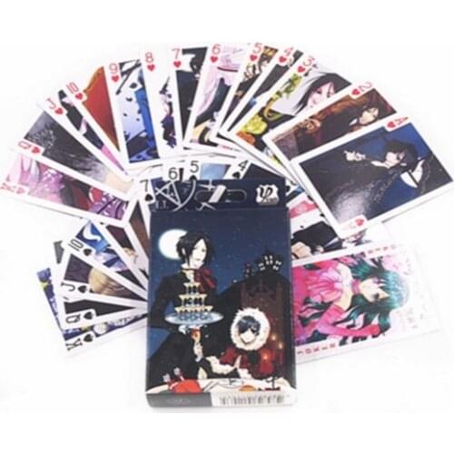 Anime Deck Kuroshitsuji Black Butler Poker Toy Cosplay Board Game Playing Cards With Color box