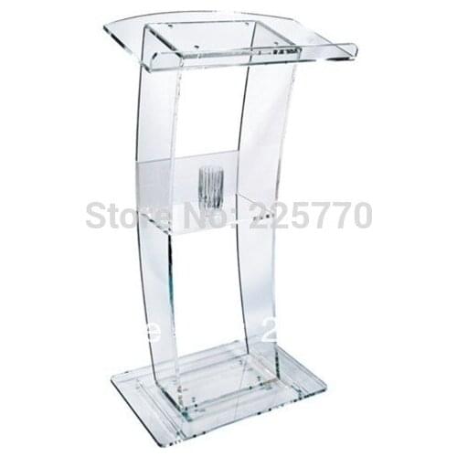 Free Shipping High Quality Price Reasonable Cheap Clear Acrylic Podium Pulpit Lectern plexiglass
