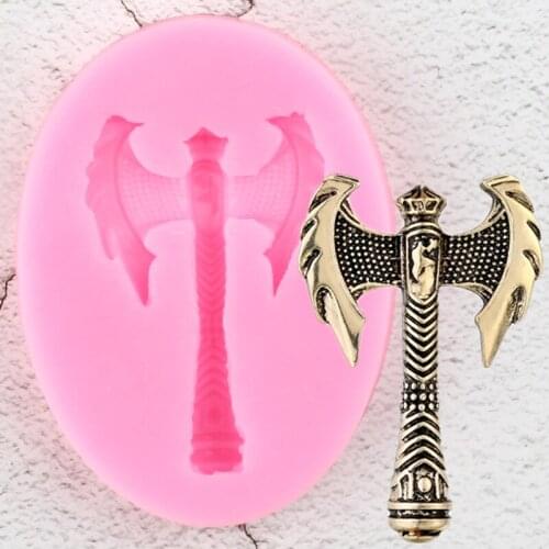 Shiny Ancient Greece Ax Silicone Keychains Pendant Molds DIY Jewelry Making Epoxy Resin Clay Moulds