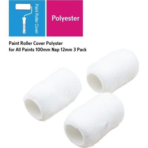 BRAKEMAN 3Pcs 4 inch paint Roller Cover for Painting Dry 100mm White Polyester Painting DIY Tools Replaceable roller brush