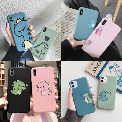 Cute Dinosaur Cover For Huawei Y8s Y5p Y6p Y8p Honor Play 9A 9S 9C 9X 8X X10 20 10 Lite Pro 10i Nova 5T Y7 Y6 Y9 2019 TPU Fundas