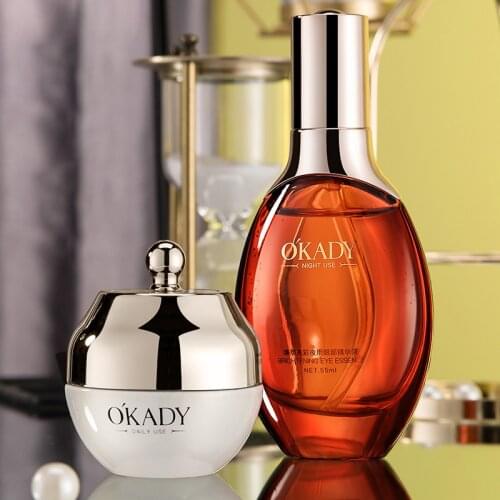 Day and Night Eye Cream Essence Two-piece Moisturize Tighten The Eye Contour Fades Eye Wrinkles Brighten Skin Care Products Box