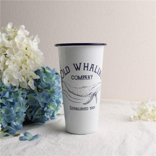 Export to Spain plus-Sized Large Coffee Cup Enamel Cup Mug Juice Cup