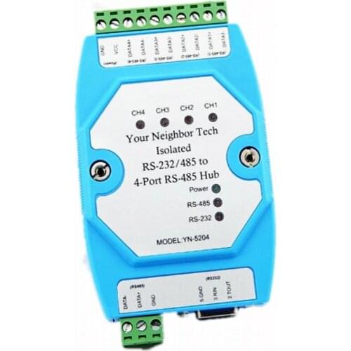 Hot Sale Isolated Bidirectional 4 Port Four Port RS485 Hub High Quality Hub Repeater Distributor UT5204 Electronic Tool