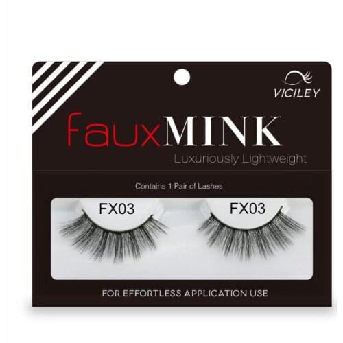 HBZGTLAD 1pair fake mink eyelashes FX03 3D mink eyelashes handmade