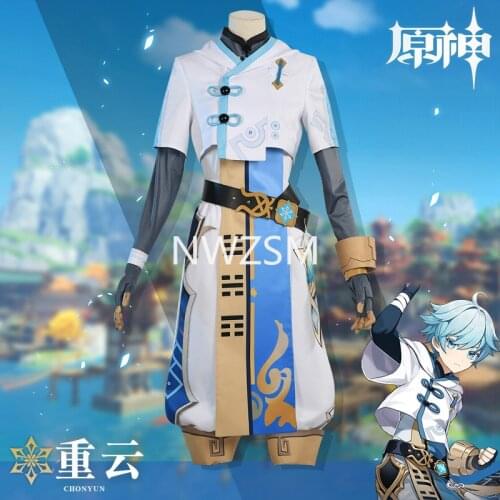 Game Genshin Impact Cosplay Chongyun Cosplay Costume Game Genshin Impact Chong Yun Costume Halloween Party Outfit