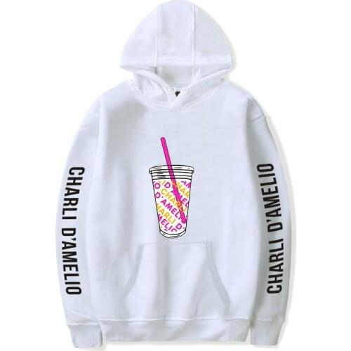 Creative Charli Damelio Merch Print Ice Coffee Splatter Hoodies Women Men Sweatshirt Harajuku Long Sleeve Teen Tracksuit Tops
