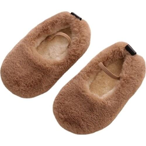 Bekamille Kids Shoes Boys Toddler Girl Sneakers Fashion Solid Color Infant Baby Soft Bottom Loafer Plush Warm Shoes SMM006