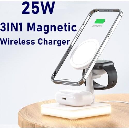 Tongdaytech 15W Fast Qi Wireless Charger For Iphone XS 8 11 Pro Max Wireless Charging Station For Airpods Apple Watch 5 4 3 2 1
