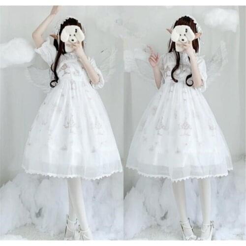 Sweet Lolita Dress Princess Victorian Blouse Dress kawaii Girl JSK Lolita Cos D372