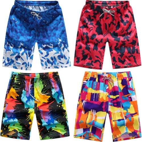 50%HOTPlus Size Summer Beach Shorts Pants Men Colorful Drawstring Swimming Trunks