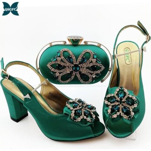 New Matching Shoes and Bag Set In Heels Matching Shoes and Bag Set for Nigerian Party Italian design Shoes and Bag Set for Women