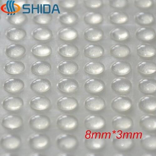 Wholesale 1000Pcs 8*3mm Self Adhesive Anti Slip Clear Soft Rounded Silicone Rubber Feet Pads,Silica Gel Shock Absorber