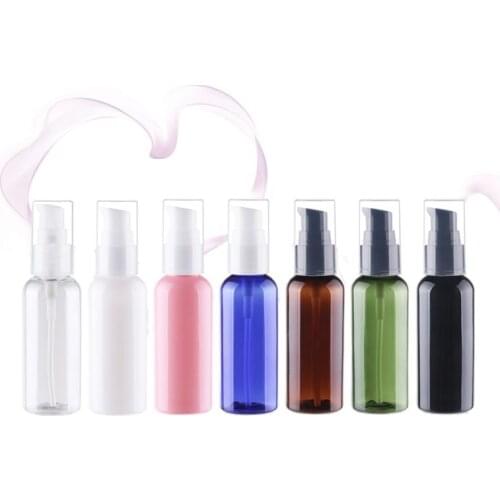 50ml few colors plastic bottle transparent/black/white pump plastic PET bottle lotion/emulsion/foundation/serum packing