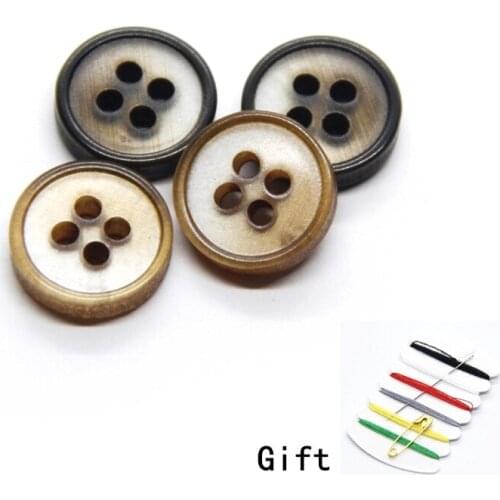 9/10/11mm Flat Fashion Resin Shirt Buttons For Clothing Women Collar Cuff Decorative Sewing Handmade DIY Accessories Wholesale