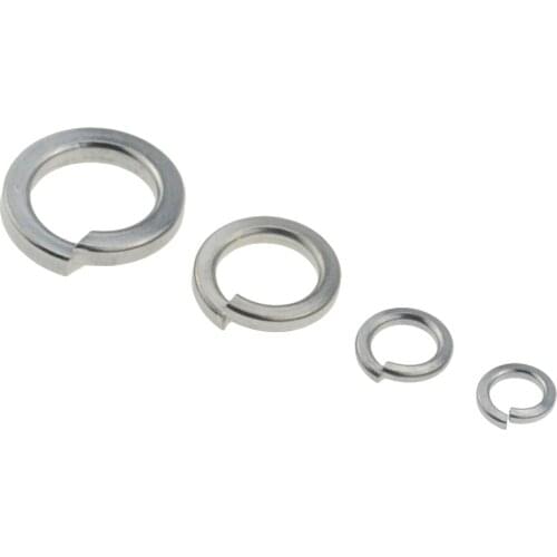 100pcs M5 304 Stainless Steel Spring Washer Split Lock Washers