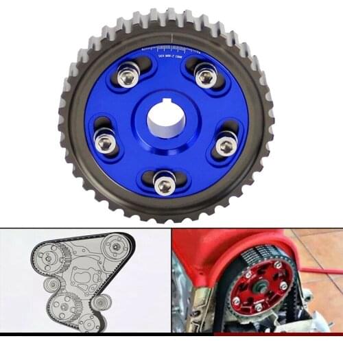 Adjustable Cam Gears Pulley Timing Gear for Honda Civic D15 D16 SOHC D-SERIES 88-00 Del Sol 93-97 Blue