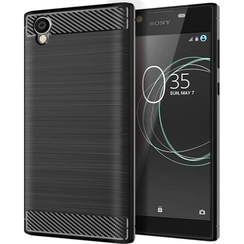 For Sony Xperia L1 Luxury Carbon Fiber Skin Full Soft Silicone Cover Case For Sony L1 L 1 Sony G3311 G3312 G3313 Phone Cases