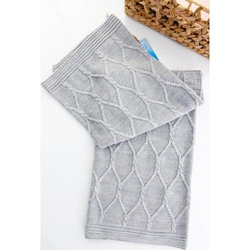 Gray Knitwear Baby Blanket