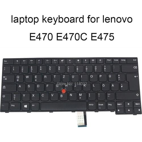 Replacement keyboards E470 for lenovo ThinkPad E470c E 470 C E475 GR German GE balck with frame keyboard Pointer 01AX053 01AX093