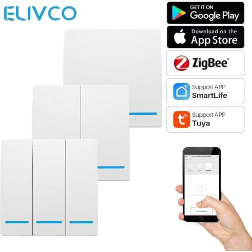 Zigbee Tuya Smart Wireless Scene Switch 1 2 3Gang Smart Wall Light Switch SmartLife APP Works With Alexa Google Assistant